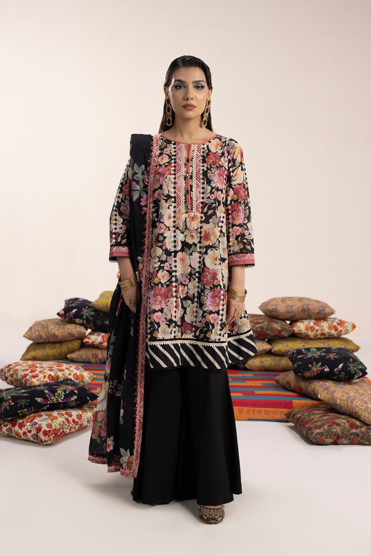 Picture of Ellena - 3-PC Unstitched Digital Printed Lawn Suit - Available at Raja Sahib