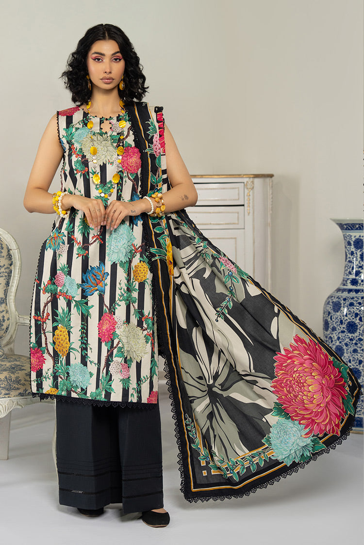 Picture of Ellena - 3-PC Unstitched Digital Printed Lawn Suit - Available at Raja Sahib