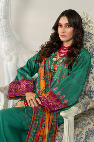 Ellena - 3-PC Unstitched Digital Printed Lawn Suit