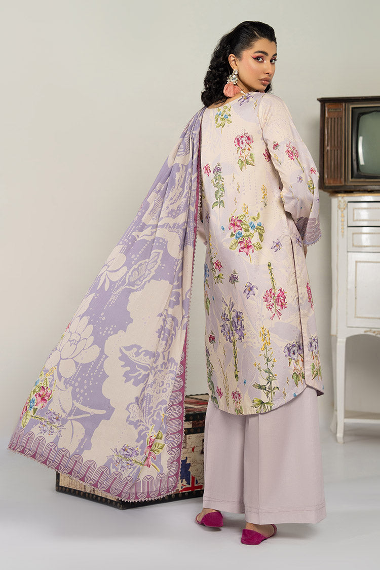 Picture of 3-PC Unstitched Digital Printed Lawn Suit - Available at Raja Sahib