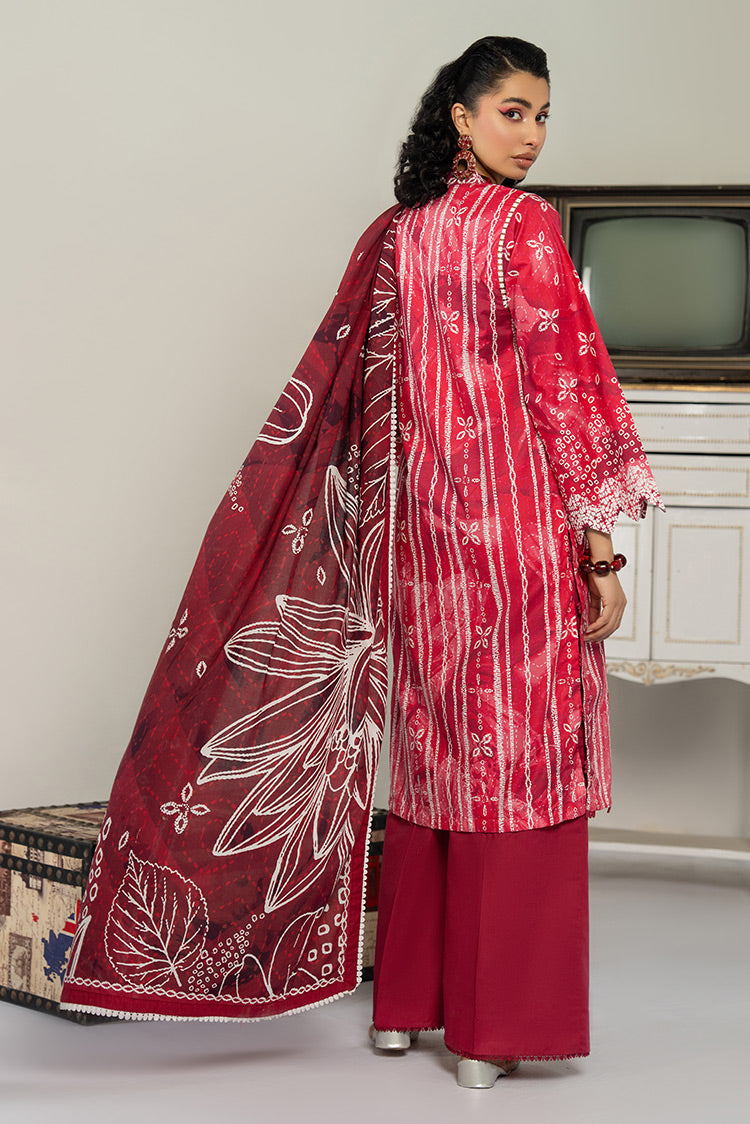 Picture of 3-PC Unstitched Digital Printed Lawn Suit - Available at Raja Sahib