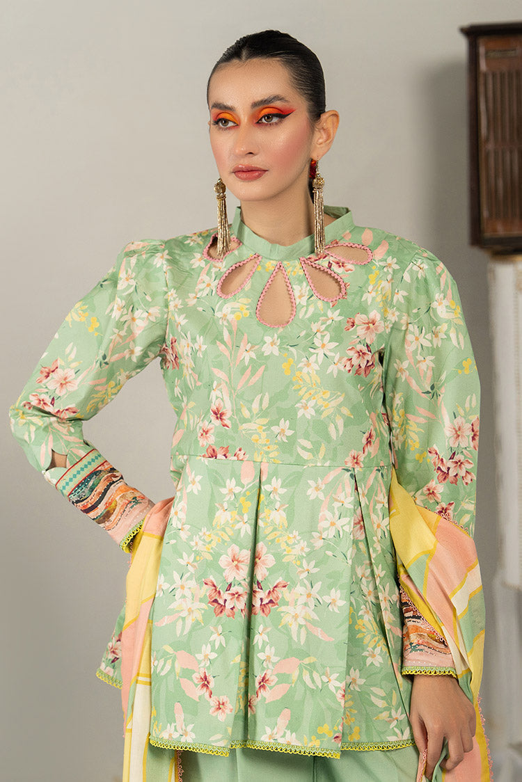 Picture of 3-PC Unstitched Digital Printed Lawn Suit - Available at Raja Sahib