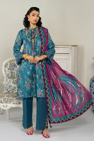 Picture of Ellena - 3-PC Unstitched Digital Printed Lawn Suit - Available at Raja Sahib