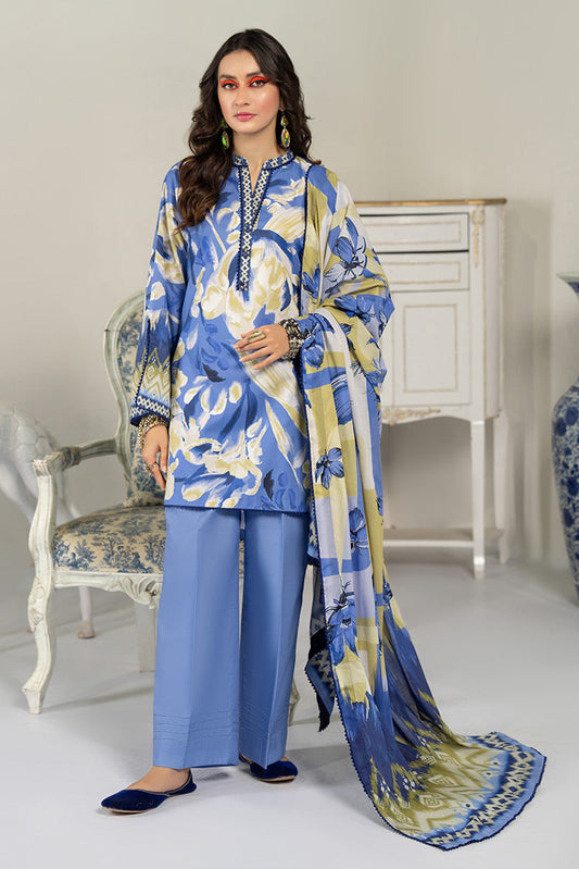 Picture of Ellena - 3-PC Unstitched Digital Printed Lawn Suit - Available at Raja Sahib