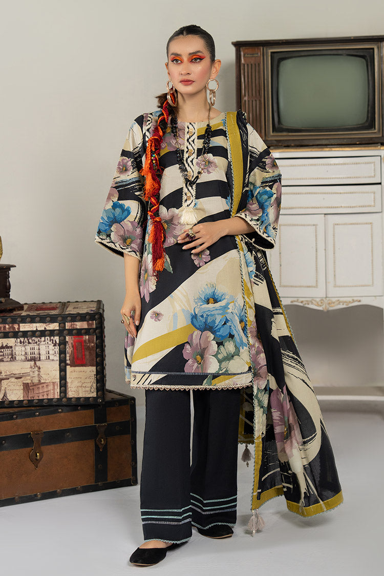 Picture of Ellena - 3-PC Unstitched Digital Printed Lawn Suit - Available at Raja Sahib