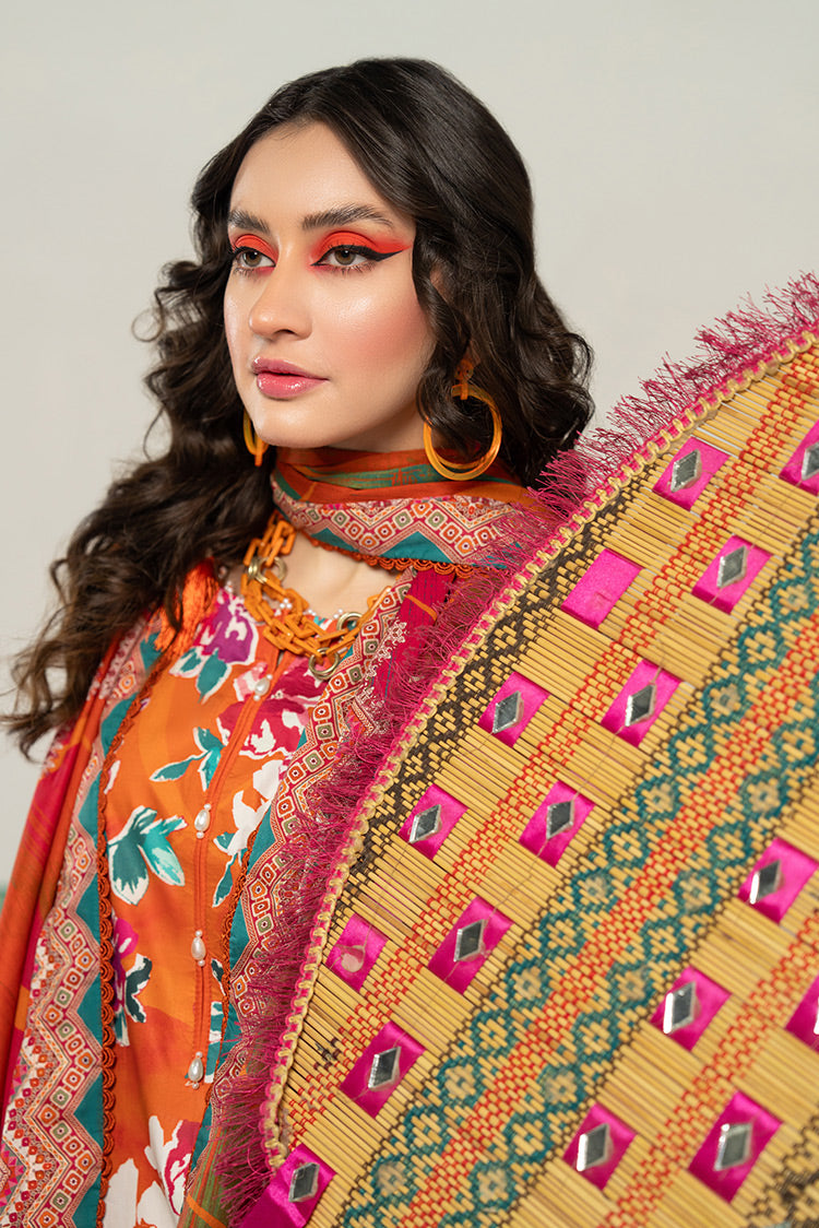 Picture of Ellena - 3-PC Unstitched Digital Printed Lawn Suit - Available at Raja Sahib