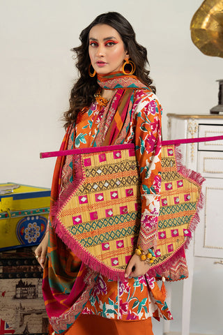 Picture of Ellena - 3-PC Unstitched Digital Printed Lawn Suit - Available at Raja Sahib