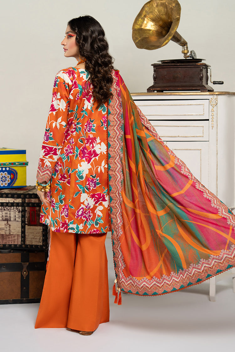 Picture of Ellena - 3-PC Unstitched Digital Printed Lawn Suit - Available at Raja Sahib