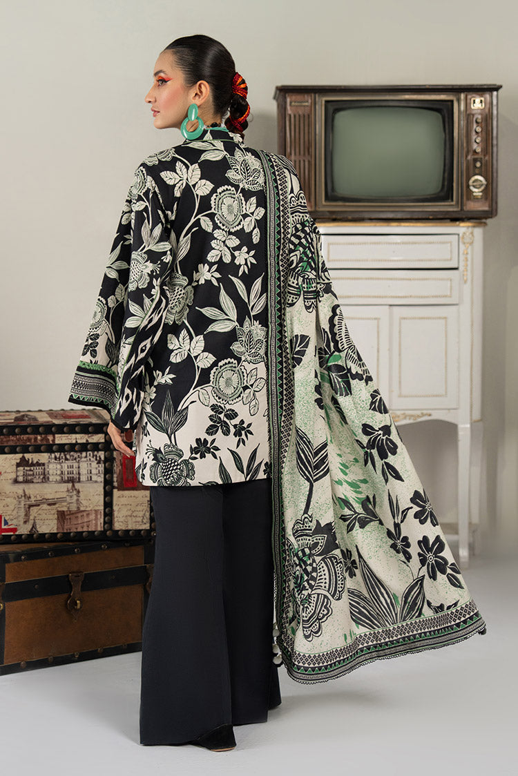 Picture of 3-PC Unstitched Digital Printed Lawn Suit - Available at Raja Sahib