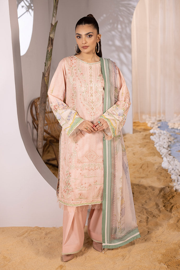 Picture of Ellena - 3-PC Unstitched Embroidered Lawn Suit - Available at Raja Sahib