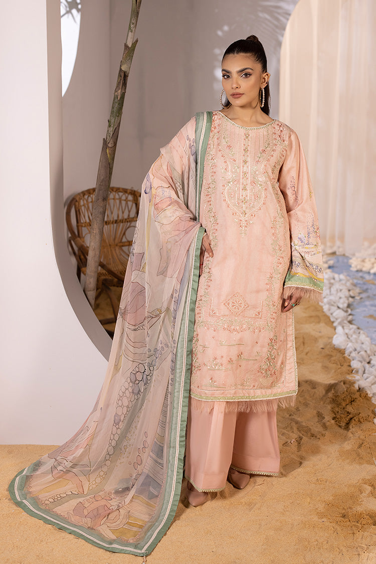 Picture of Ellena - 3-PC Unstitched Embroidered Lawn Suit - Available at Raja Sahib