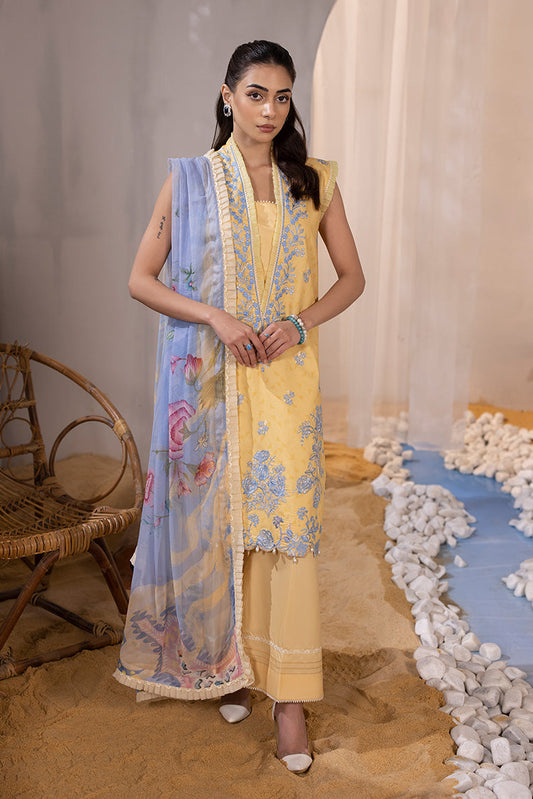 Picture of Ellena - 3-PC Unstitched Embroidered Lawn Suit - Available at Raja Sahib