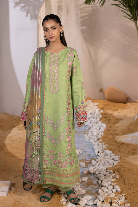 Picture of Ellena - 3-PC Unstitched Embroidered Lawn Suit - Available at Raja Sahib