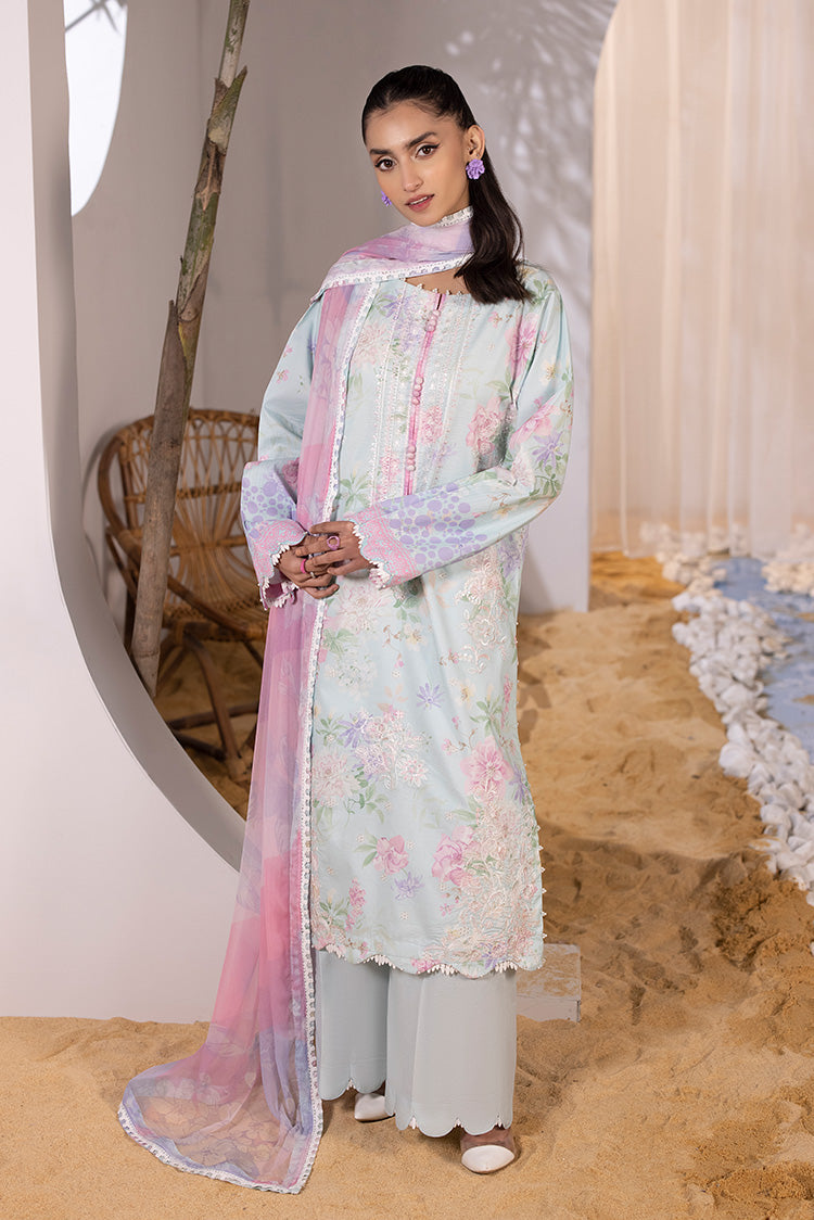 Picture of Ellena - 3-PC Unstitched Embroidered Lawn Suit - Available at Raja Sahib