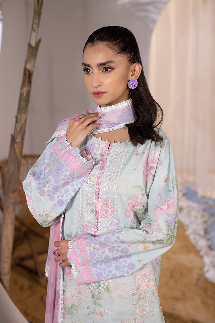 Picture of Ellena - 3-PC Unstitched Embroidered Lawn Suit - Available at Raja Sahib