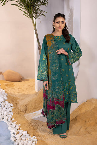 3-PC Unstitched Embroidered Lawn Suit