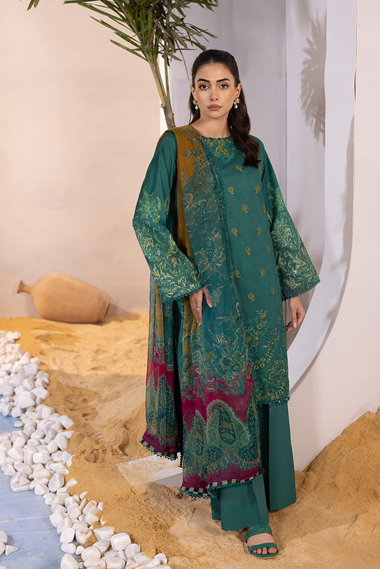 Picture of Ellena - 3-PC Unstitched Embroidered Lawn Suit - Available at Raja Sahib