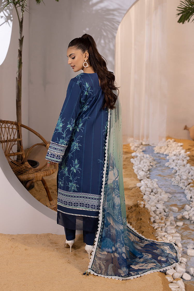 Picture of Ellena - 3-PC Unstitched Embroidered Lawn Suit - Available at Raja Sahib