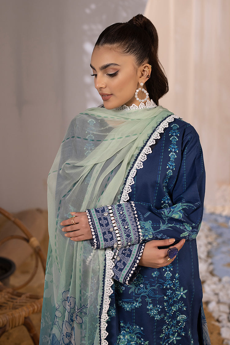 Picture of Ellena - 3-PC Unstitched Embroidered Lawn Suit - Available at Raja Sahib