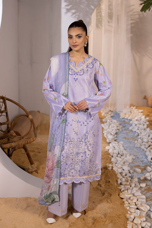 Picture of Ellena - 3-PC Unstitched Embroidered Lawn Suit - Available at Raja Sahib