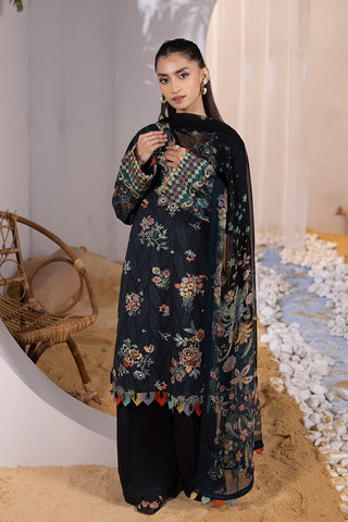 3-PC Unstitched Embroidered Lawn Suit