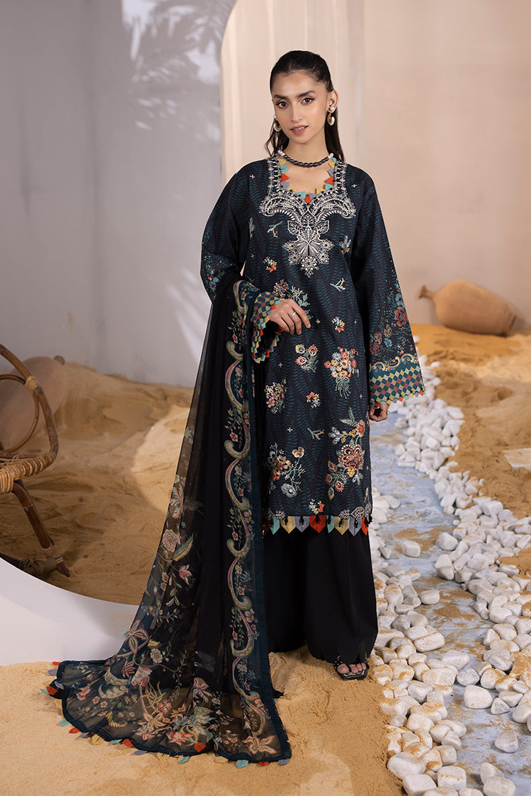 Picture of Ellena - 3-PC Unstitched Embroidered Lawn Suit - Available at Raja Sahib