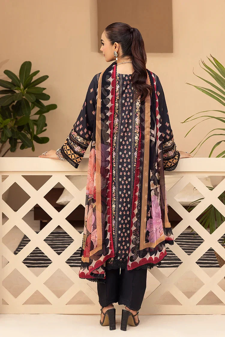 Picture of 3-PC Unstitched Embroidered Chikankari Lawn Suit - Available at Raja Sahib