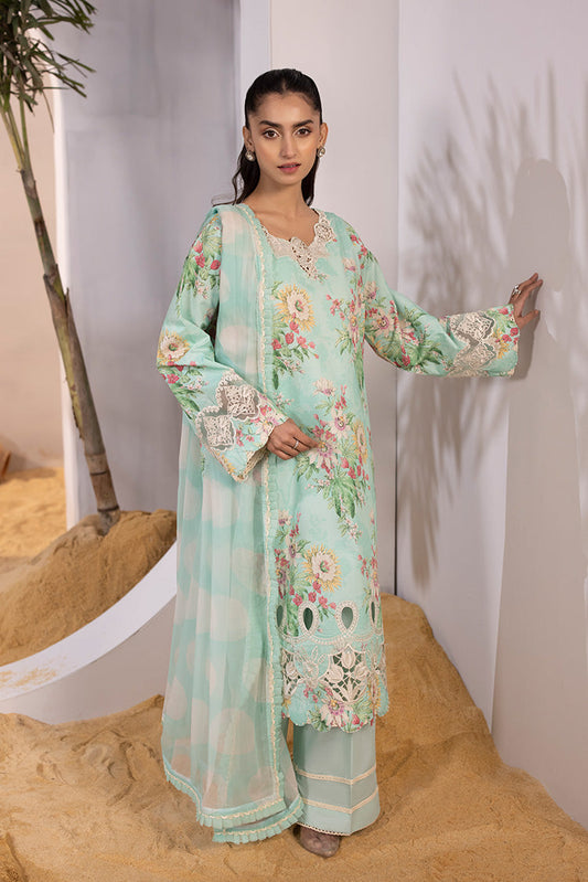 Picture of Ellena - 3-PC Unstitched Digital Printed Lawn Suit - Available at Raja Sahib