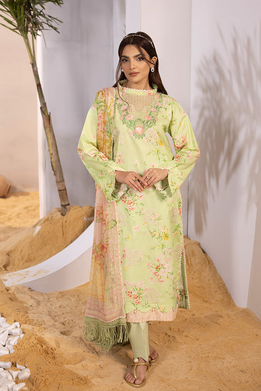 Picture of Ellena - 3-PC Unstitched Digital Printed Lawn Suit - Available at Raja Sahib