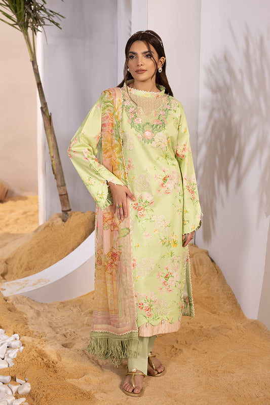 Picture of Ellena - 3-PC Unstitched Digital Printed Lawn Suit - Available at Raja Sahib