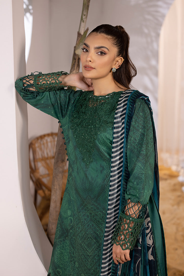 Picture of Ellena - 3-PC Unstitched Digital Printed Lawn Suit - Available at Raja Sahib