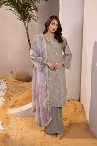 Picture of Ellena - 3-PC Unstitched Digital Printed Lawn Suit - Available at Raja Sahib