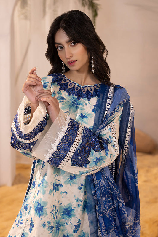 Ellena - 3-PC Unstitched Digital Printed Lawn Suit