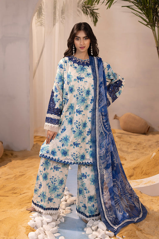 Ellena - 3-PC Unstitched Digital Printed Lawn Suit