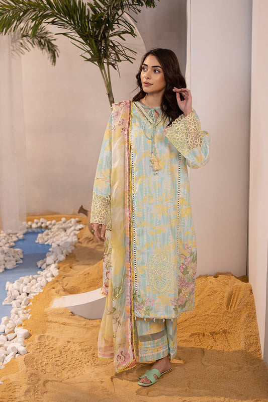 Ellena - 3-PC Unstitched Digital Printed Lawn Suit