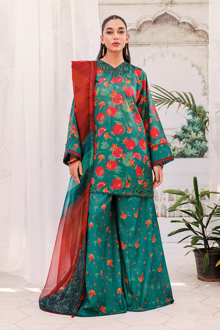 Picture of 3-PC Unstitched Digital Printed Lawn Suit - Available at Raja Sahib