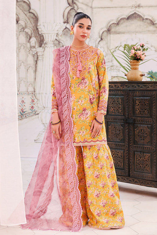 Picture of 3-PC Unstitched Digital Printed Lawn Suit - Available at Raja Sahib