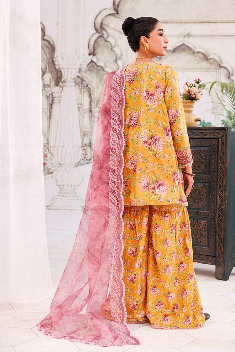 Picture of 3-PC Unstitched Digital Printed Lawn Suit - Available at Raja Sahib