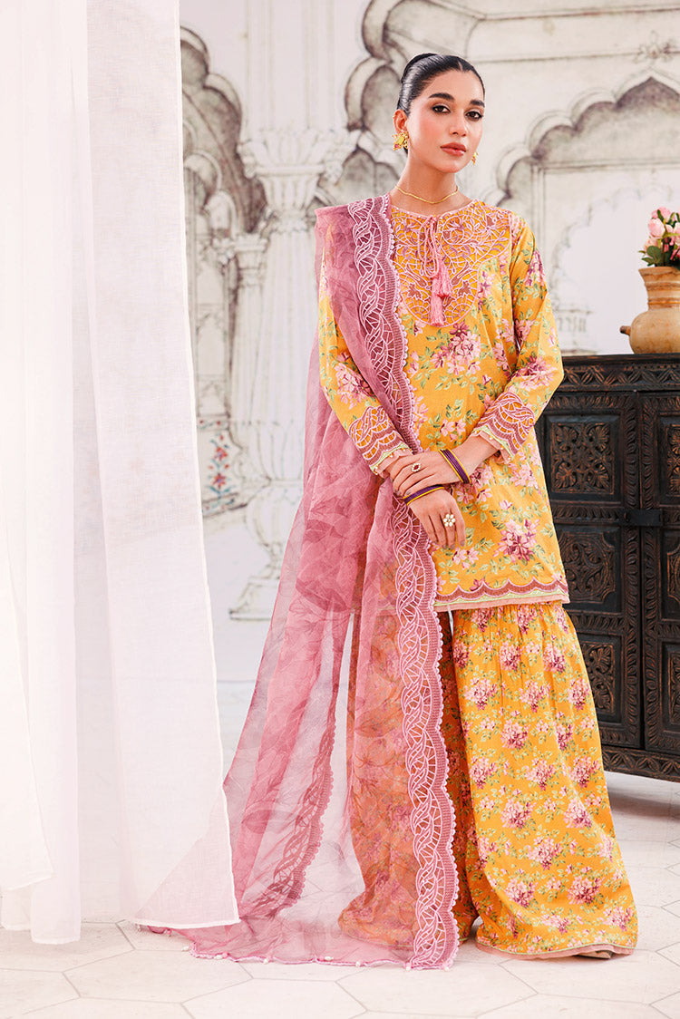 Picture of 3-PC Unstitched Digital Printed Lawn Suit - Available at Raja Sahib