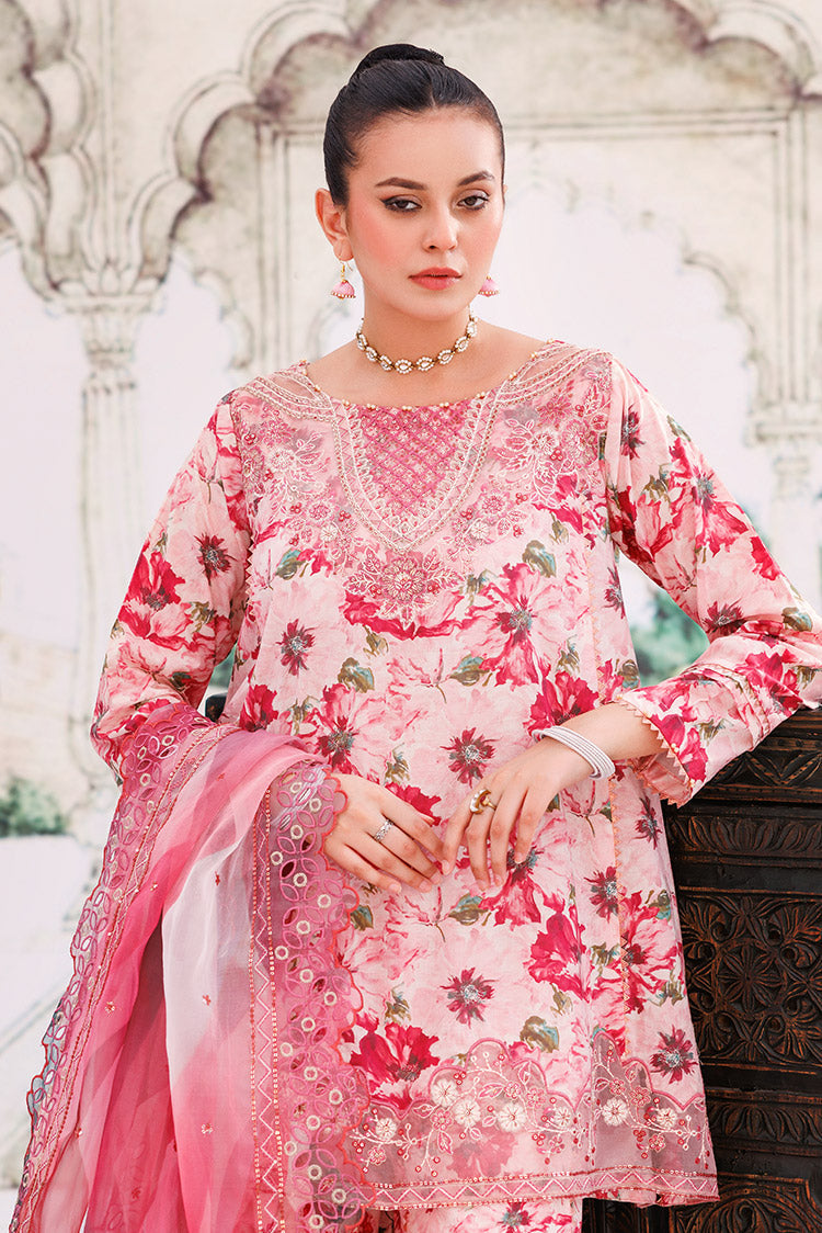 Picture of 3-PC Unstitched Digital Printed Lawn Suit - Available at Raja Sahib