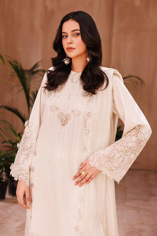 Picture of 3-PC Unstitched Embroidered Chikankari Lawn Suit - Available at Raja Sahib