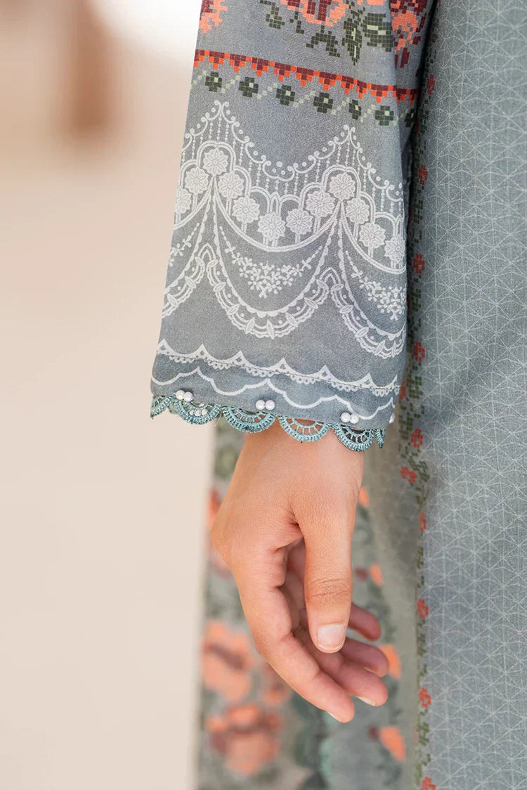 Picture of 3-PC Unstitched Printed Lawn Suit - Available at Raja Sahib