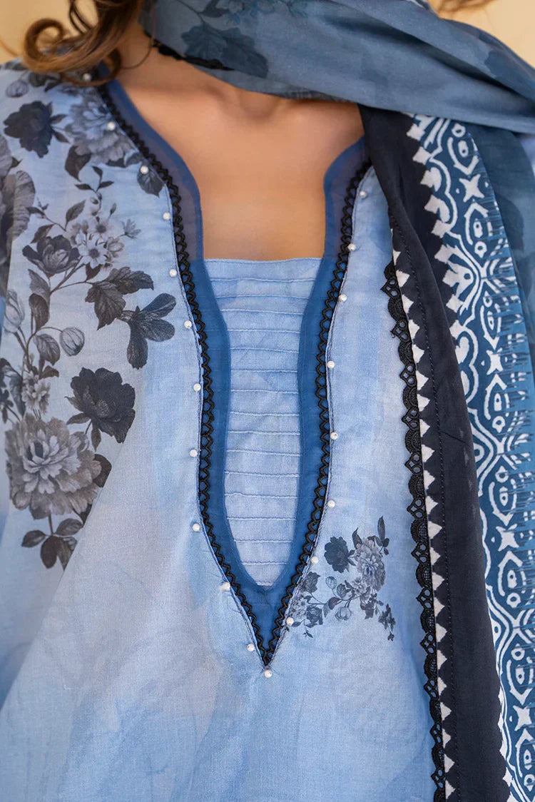 Picture of 3-PC Unstitched Printed Lawn Suit - Available at Raja Sahib