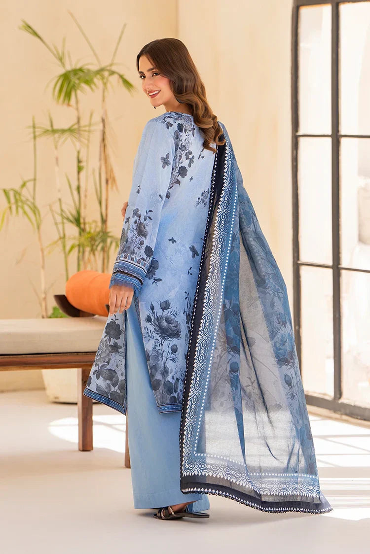 Picture of 3-PC Unstitched Printed Lawn Suit - Available at Raja Sahib