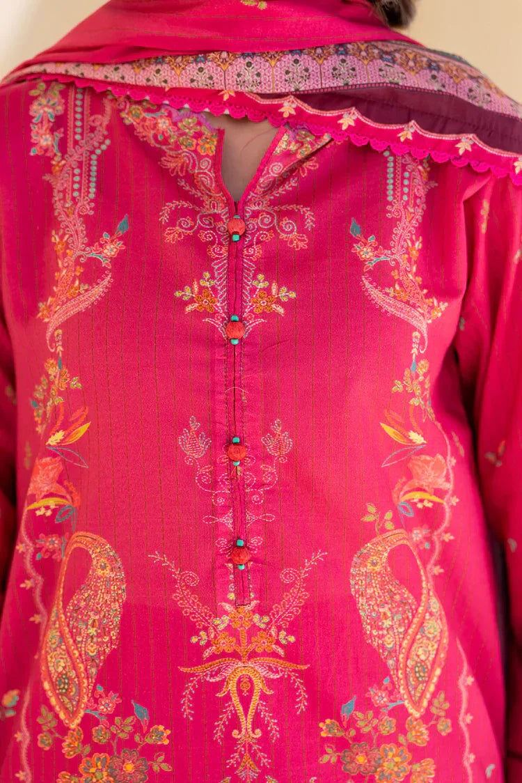 Picture of 3-PC Unstitched Printed Lawn Suit - Available at Raja Sahib
