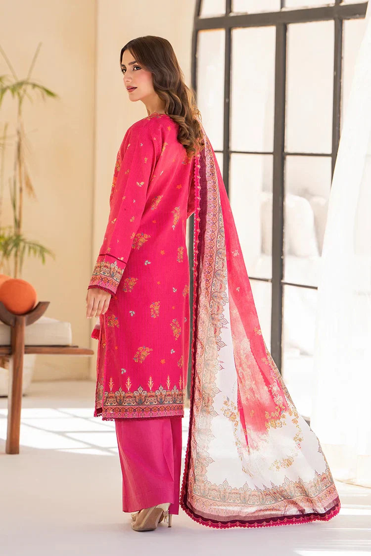 Picture of 3-PC Unstitched Printed Lawn Suit - Available at Raja Sahib