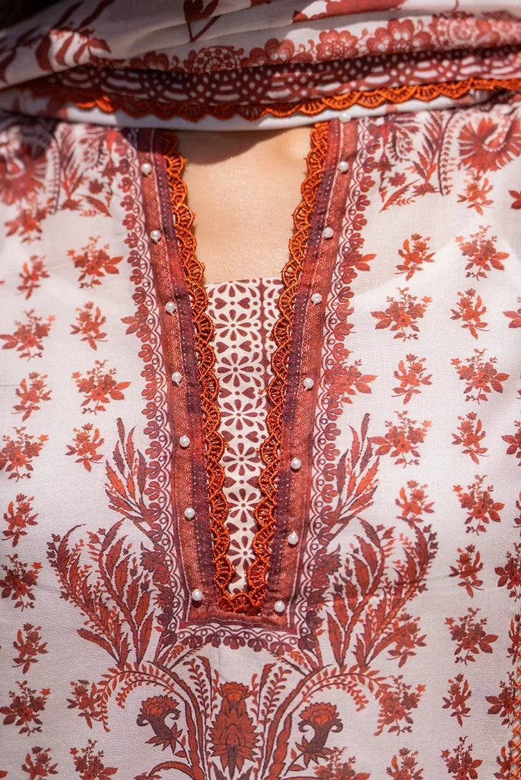 Picture of 3-PC Unstitched Printed Lawn Suit - Available at Raja Sahib