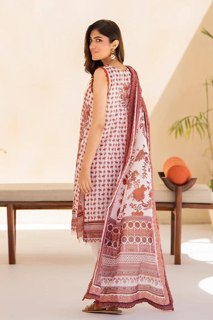 Picture of 3-PC Unstitched Printed Lawn Suit - Available at Raja Sahib