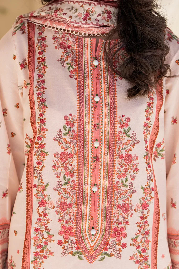 Picture of 3-PC Unstitched Printed Lawn Suit - Available at Raja Sahib