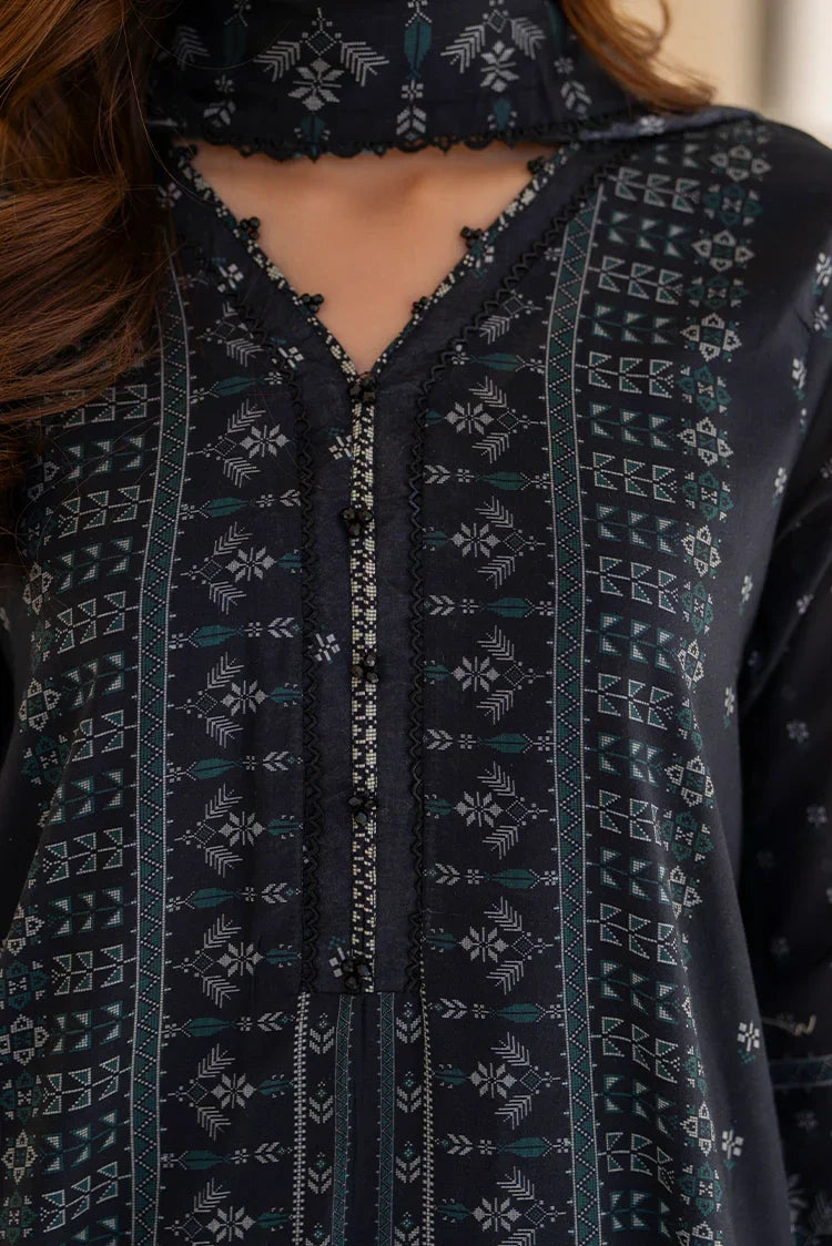 Picture of 3-PC Unstitched Printed Lawn Suit - Available at Raja Sahib